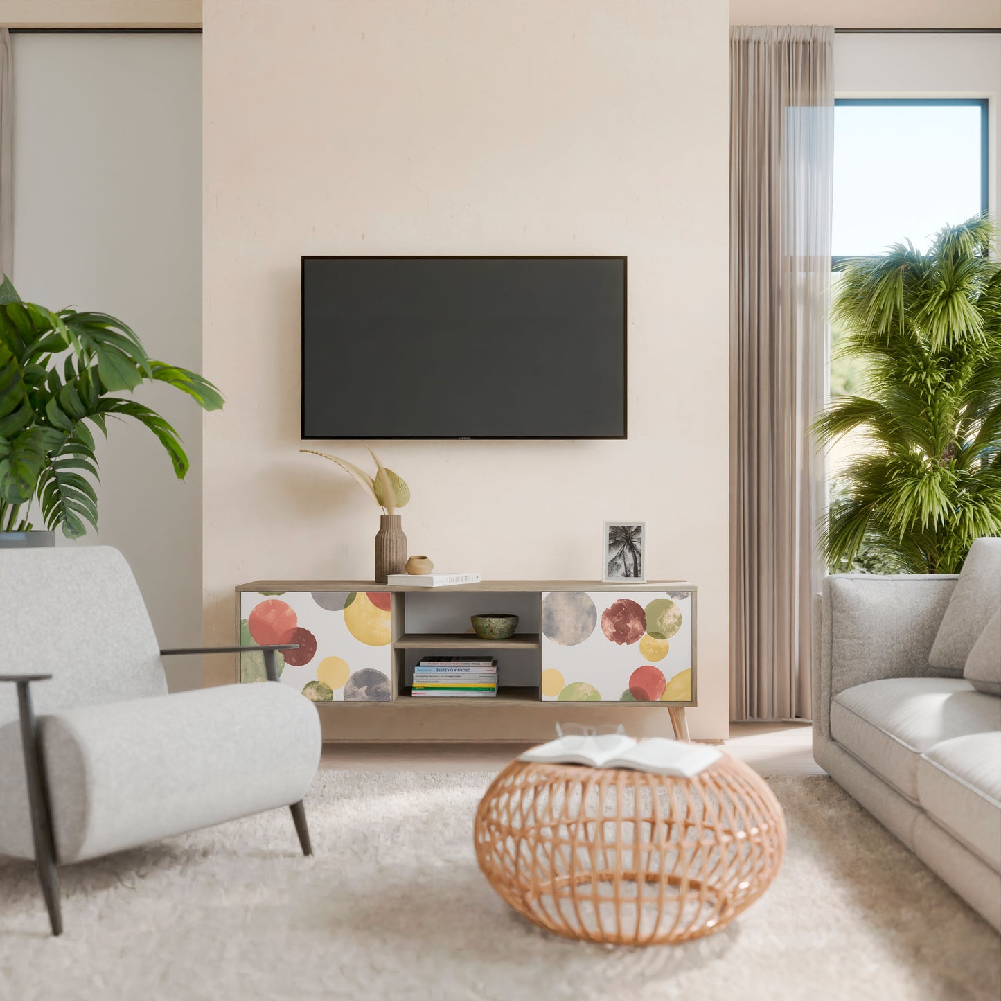 FLEETING HAPPINESS Mueble de TV de 2 Puertas