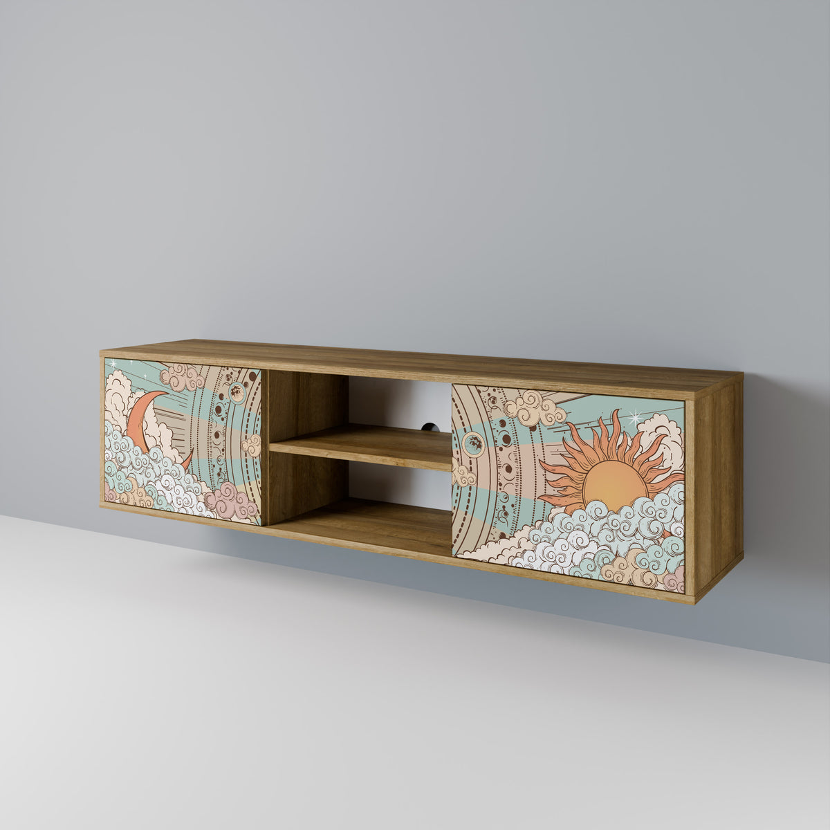 MYSTICAL STRUCTURE Mueble de TV de 2 Puertas