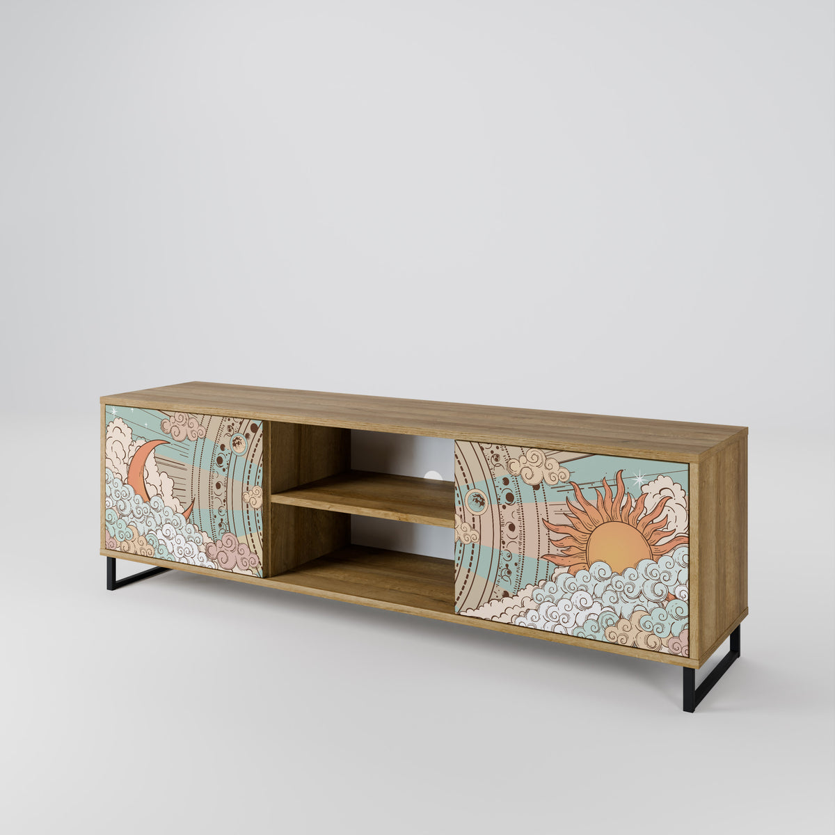 MYSTICAL STRUCTURE Mueble de TV de 2 Puertas