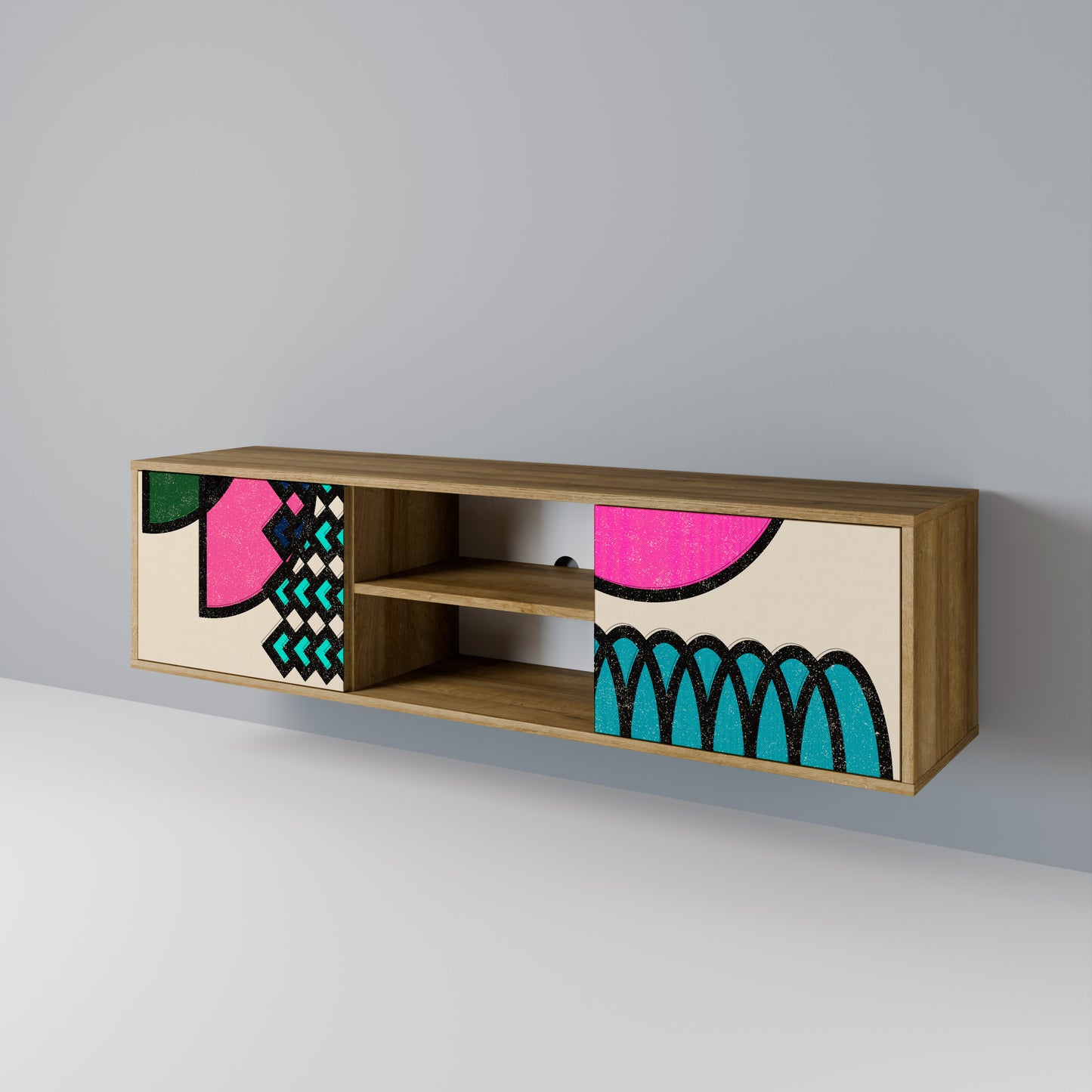 GEOMETRIC RHAPSODY Mueble de TV de 2 Puertas
