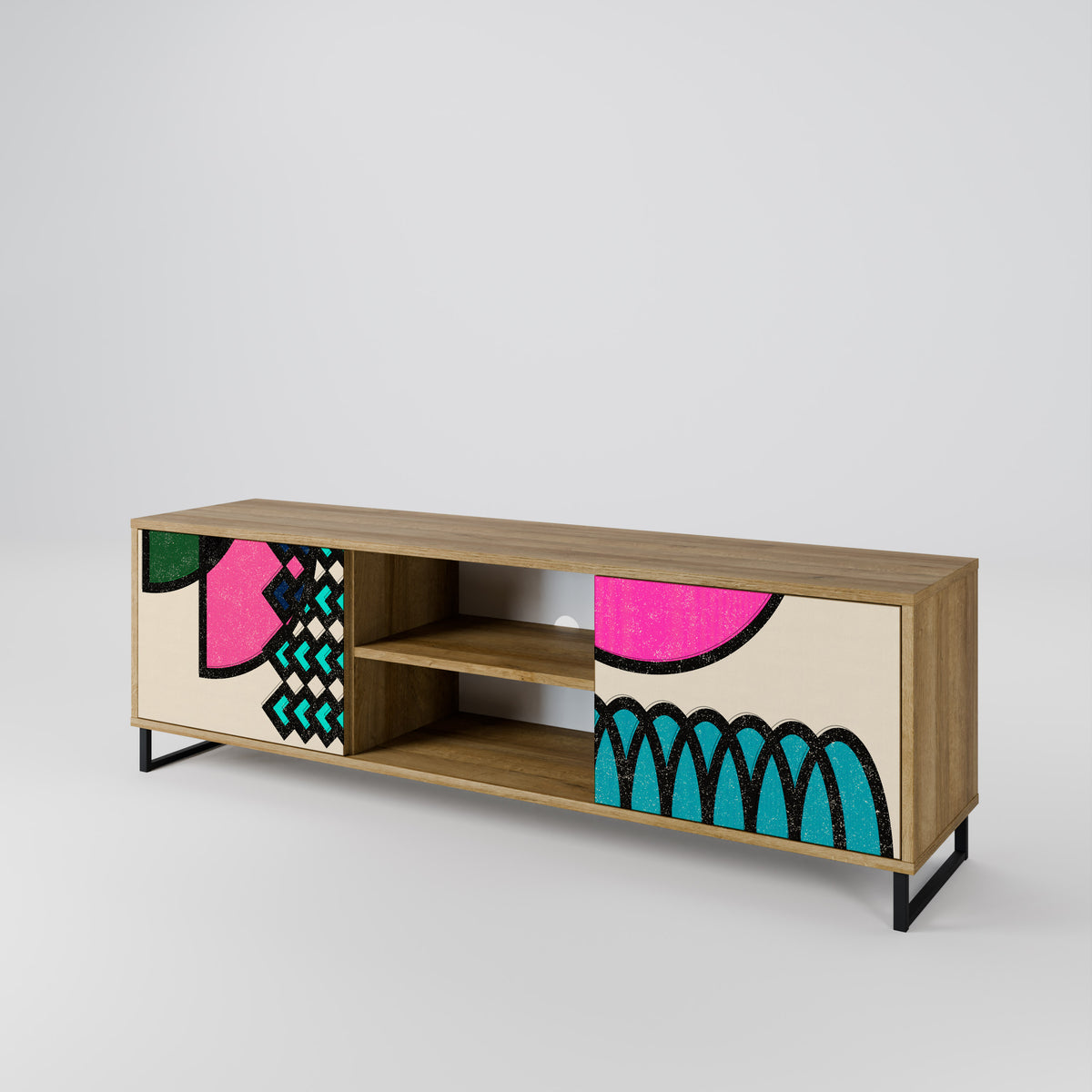 GEOMETRIC RHAPSODY Mueble de TV de 2 Puertas