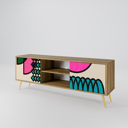 GEOMETRIC RHAPSODY Mueble de TV de 2 Puertas