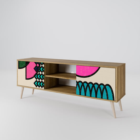 GEOMETRIC RHAPSODY Mueble de TV de 2 Puertas