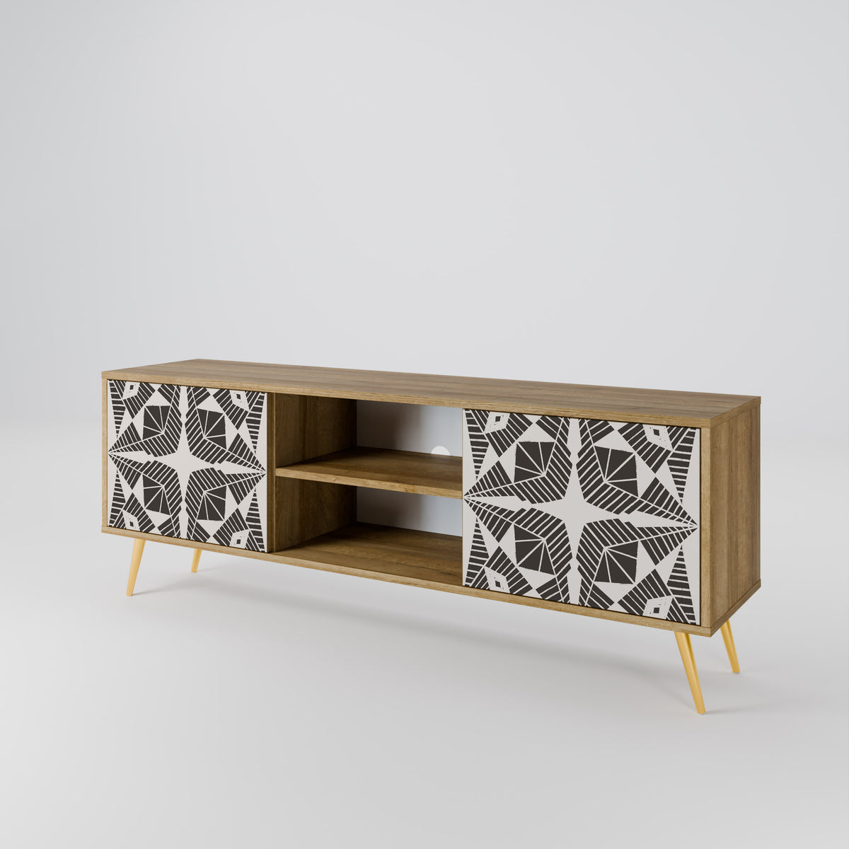 MONOCHROME NEXUS Mueble de TV de 2 Puertas