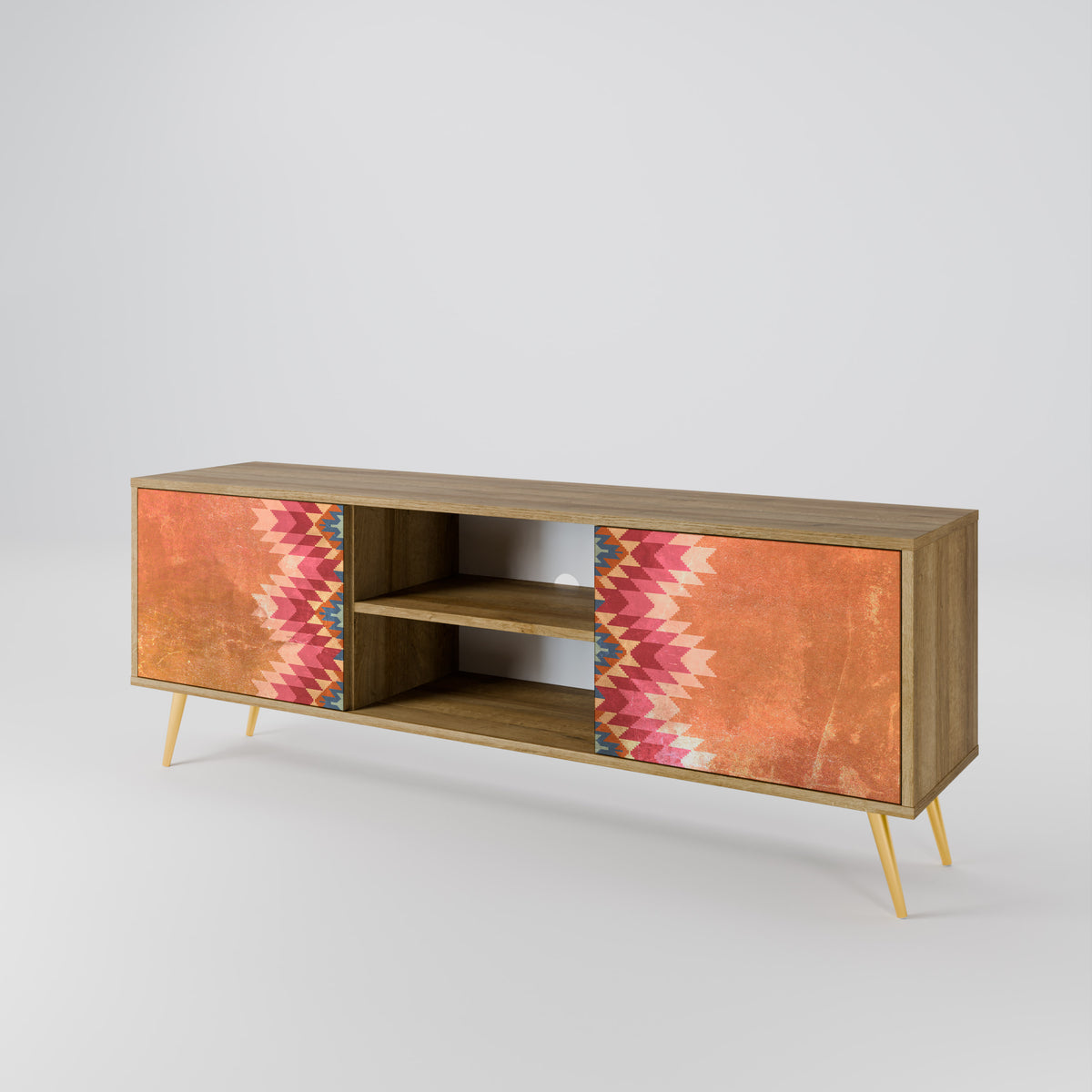 INDIAN FOLK Mueble de TV de 2 Puertas