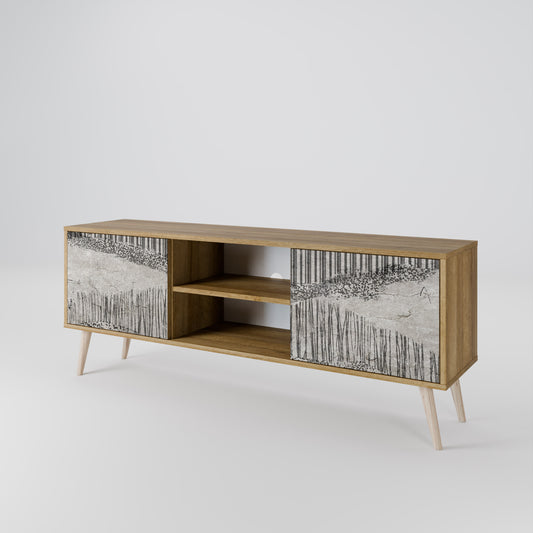 GRAIN LINES Mueble de TV de 2 Puertas