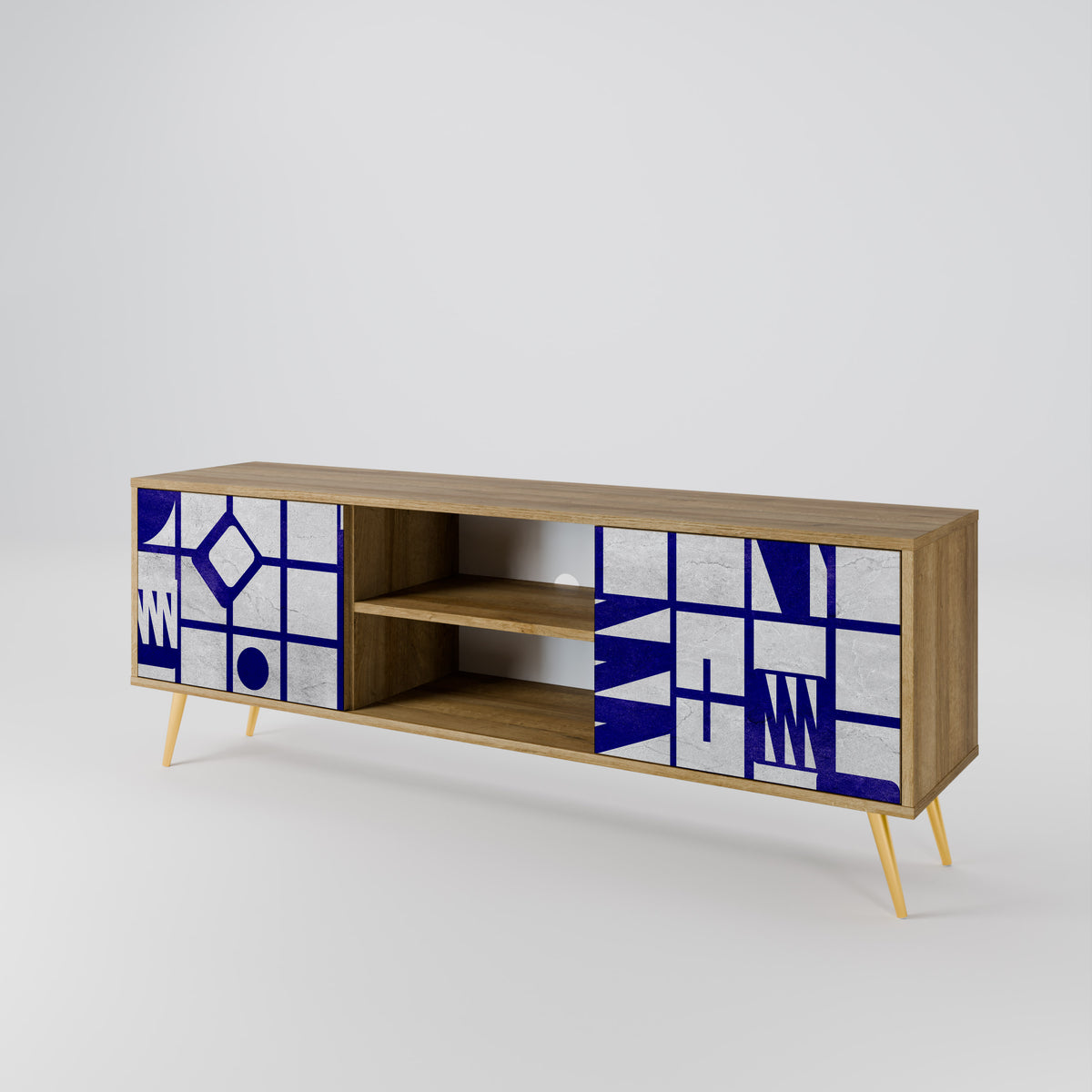 THE RIGHT PLACES Mueble de TV de 2 Puertas