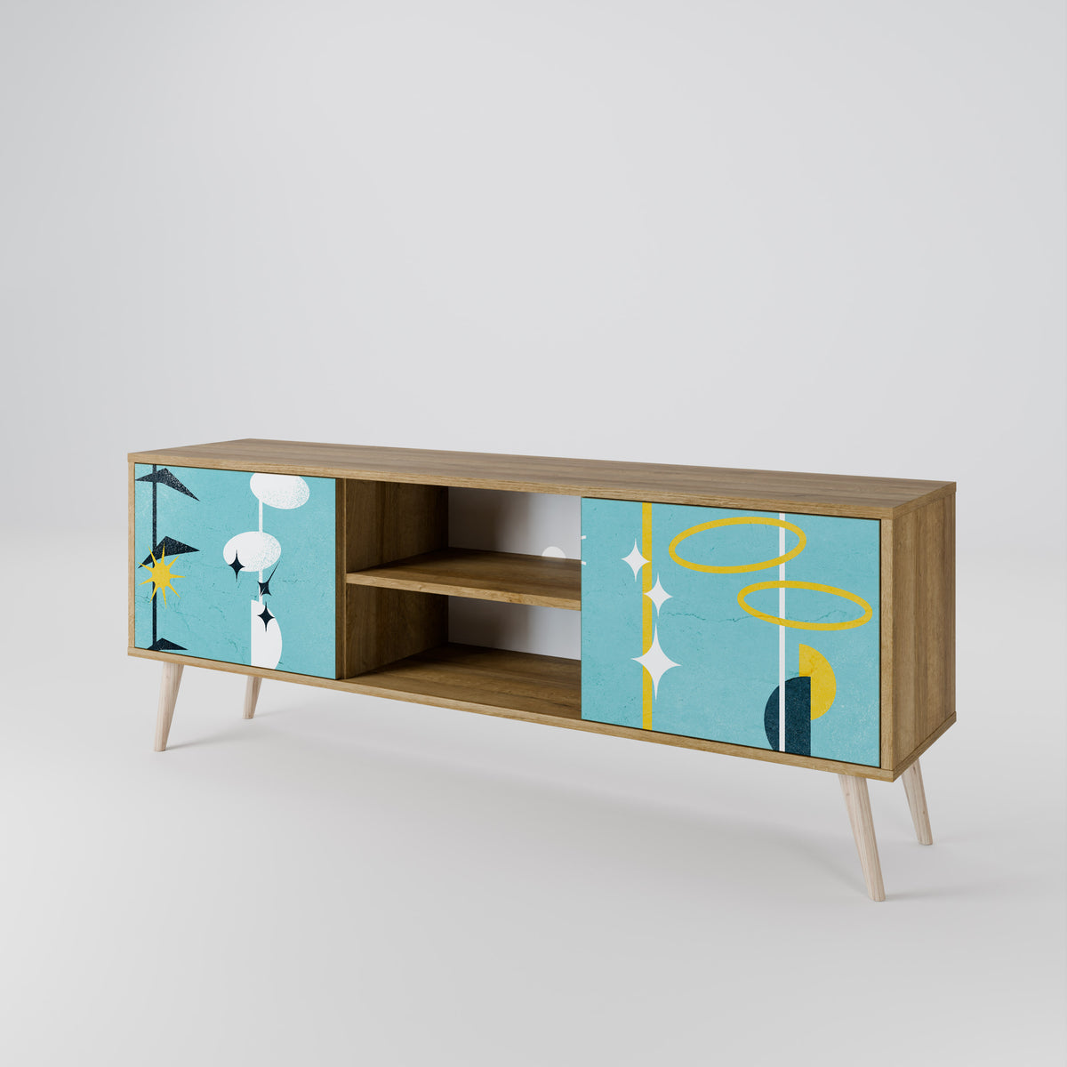 PATHS TO HAPPINESS Mueble de TV de 2 Puertas