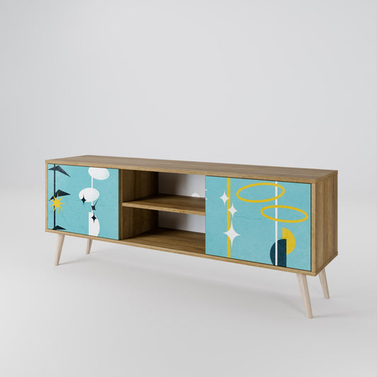 PATHS TO HAPPINESS Mueble de TV de 2 Puertas