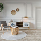 WONDERLAND VEGETATION Mueble de TV de 2 Puertas en Efecto Roble