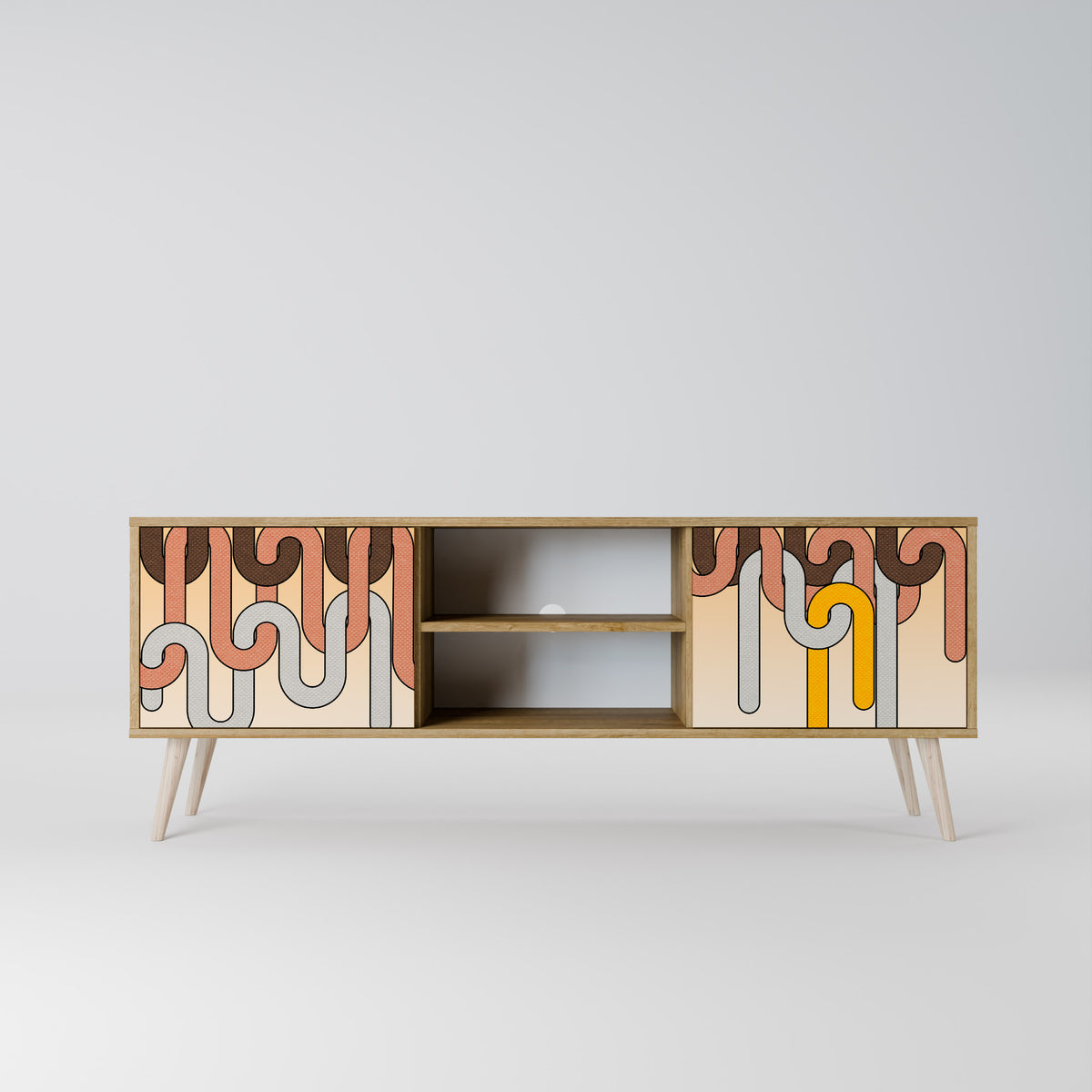 COLORFUL STRINGS Mueble de TV de 2 Puertas
