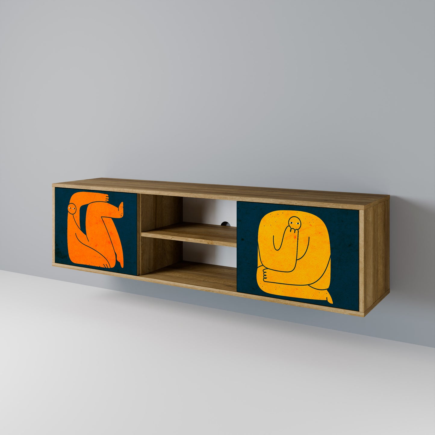 TOGETHER BUT SEPARATELY Mueble de TV de 2 Puertas