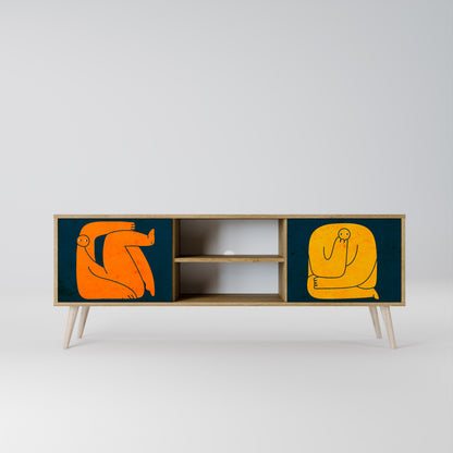 TOGETHER BUT SEPARATELY Mueble de TV de 2 Puertas