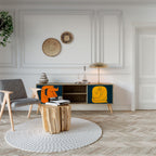 TOGETHER BUT SEPARATELY Mueble de TV de 2 Puertas en Efecto Roble