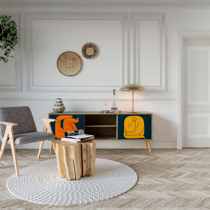 TOGETHER BUT SEPARATELY Mueble de TV de 2 Puertas