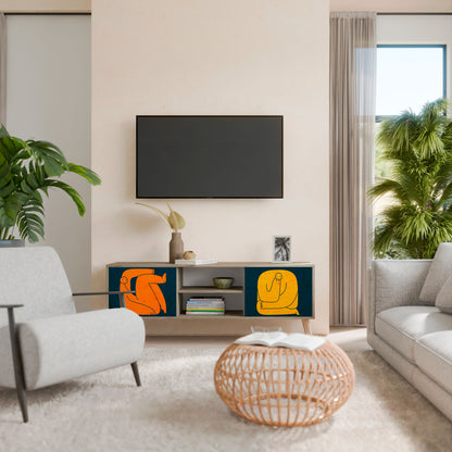 TOGETHER BUT SEPARATELY Mueble de TV de 2 Puertas