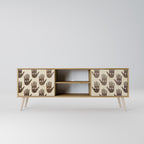 SEE MORE Mueble de TV de 2 Puertas en Efecto Roble