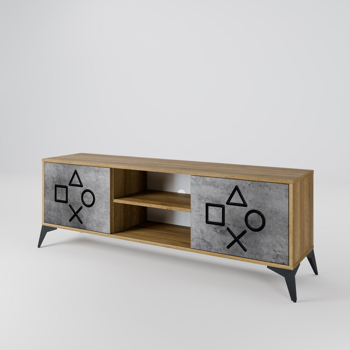GAMER CHOICE Mueble de TV de 2 Puertas