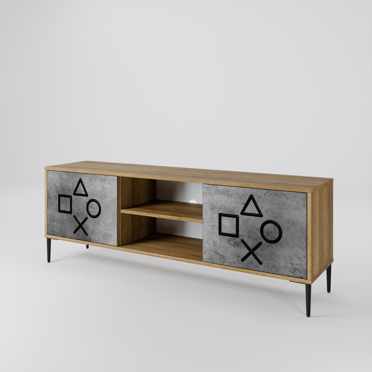 GAMER CHOICE Mueble de TV de 2 Puertas