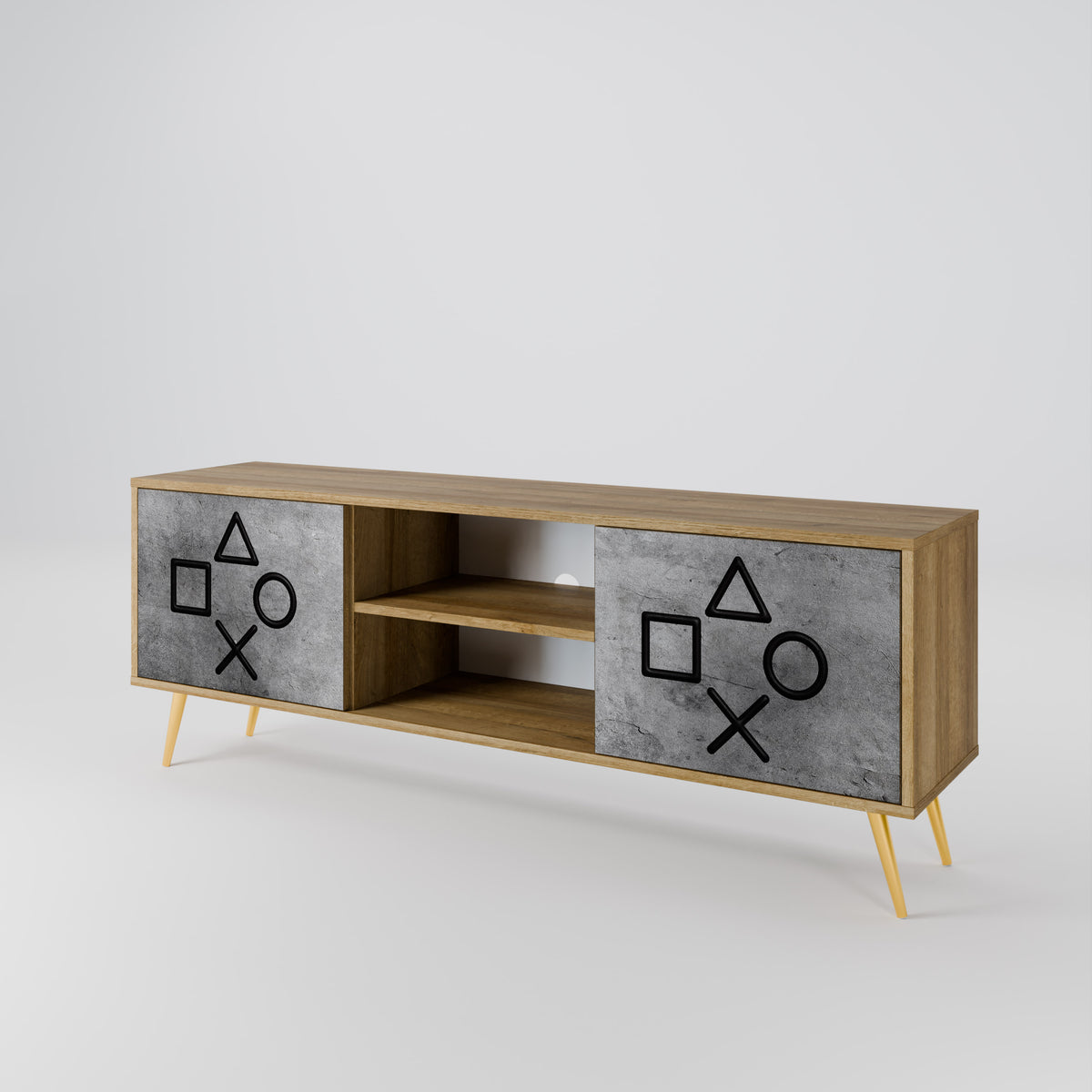GAMER CHOICE Mueble de TV de 2 Puertas