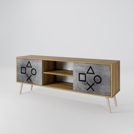 GAMER CHOICE Mueble de TV de 2 Puertas