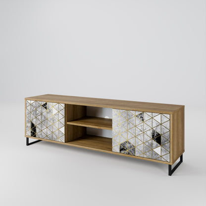 ASHEN ARIA Mueble de TV de 2 Puertas