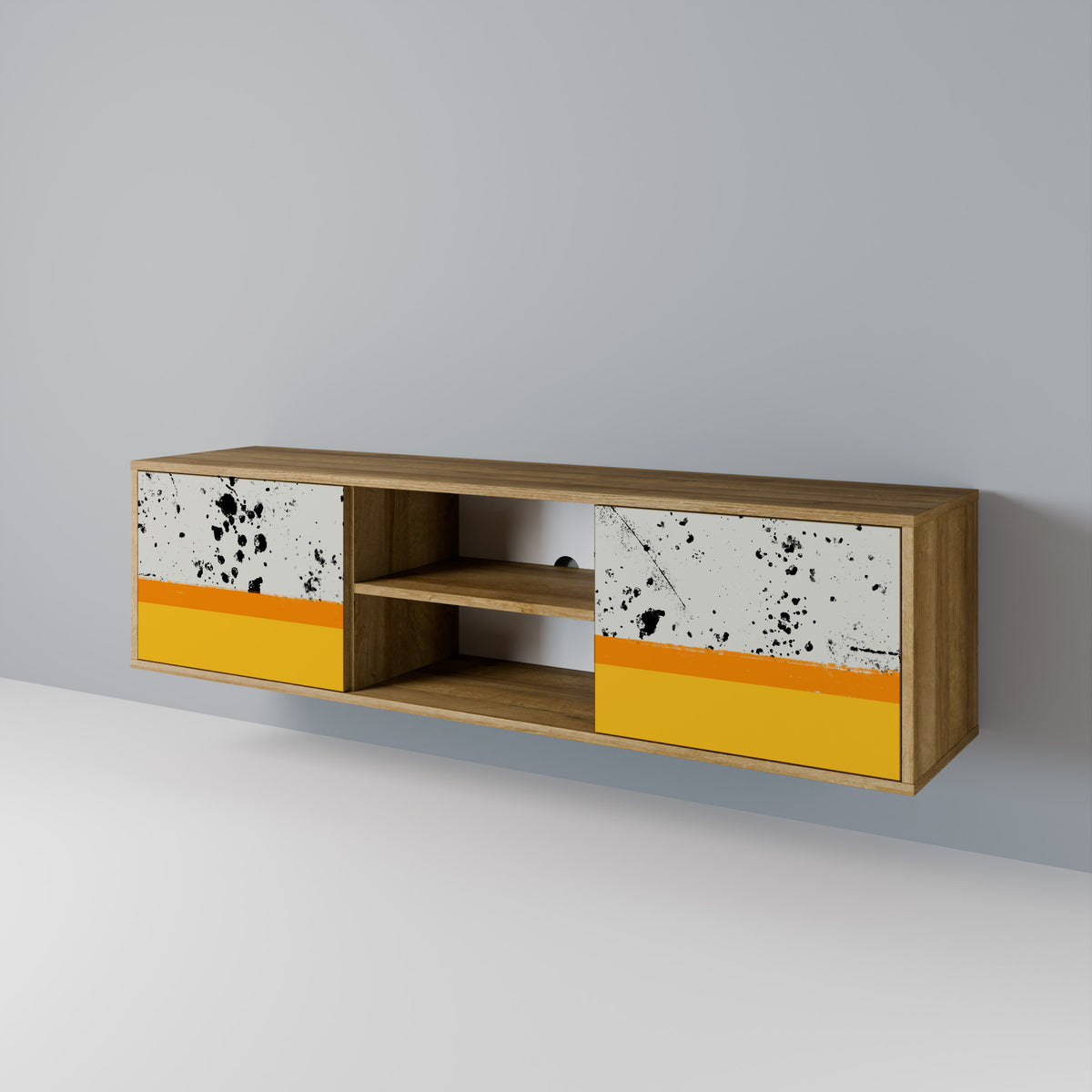DYED BY ORANGE Mueble de TV de 2 Puertas