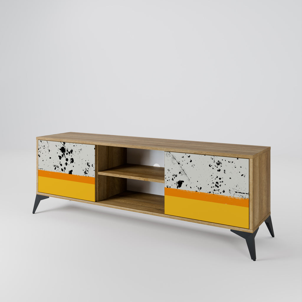 Mueble de TV de 2 puertas DYED BY ORANGE con efecto roble