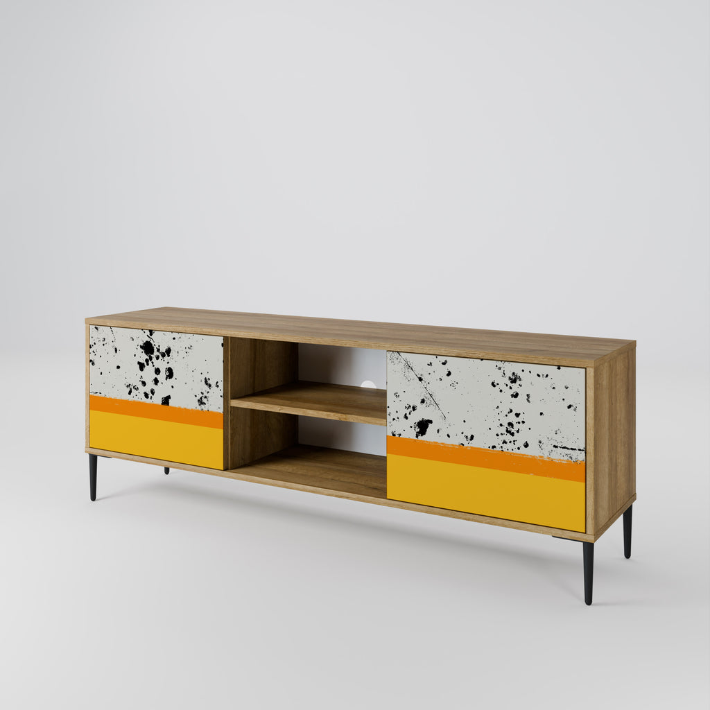 Mueble de TV de 2 puertas DYED BY ORANGE con efecto roble