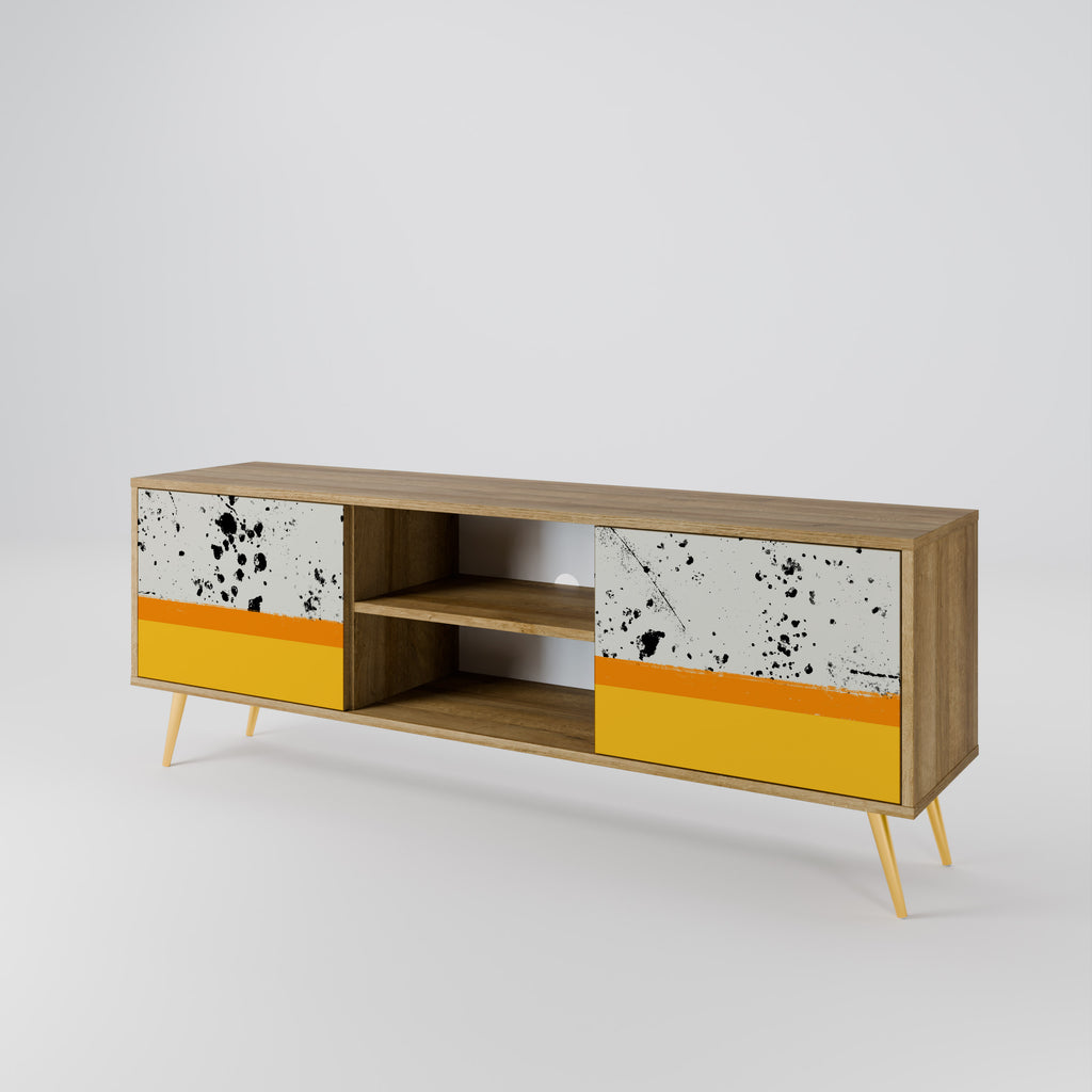 Mueble de TV de 2 puertas DYED BY ORANGE con efecto roble