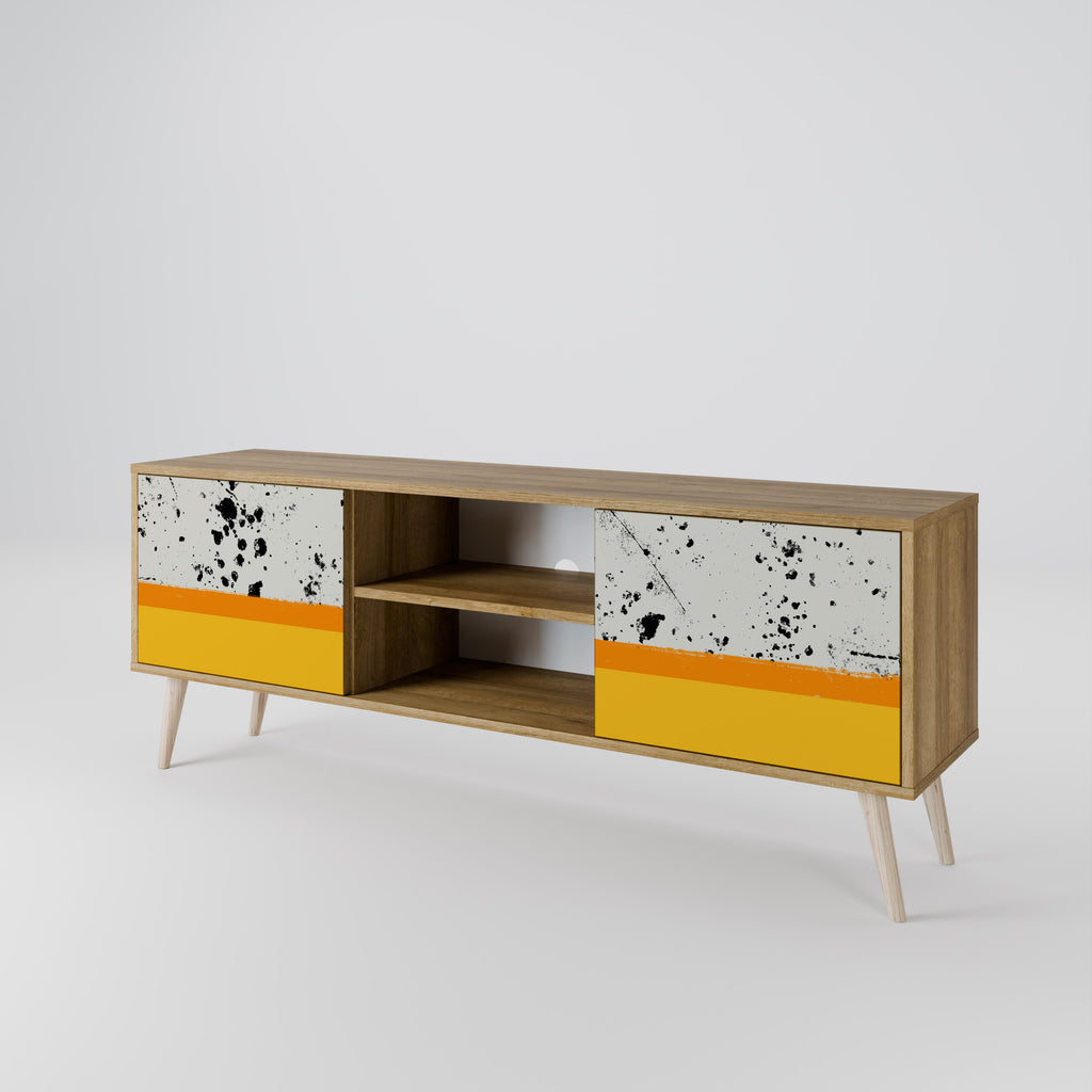 Mueble de TV de 2 puertas DYED BY ORANGE con efecto roble