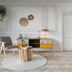 DYED BY ORANGE Mueble de TV de 2 Puertas