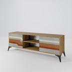 PECULIAR TRAIL Mueble de TV de 2 Puertas en Efecto Roble