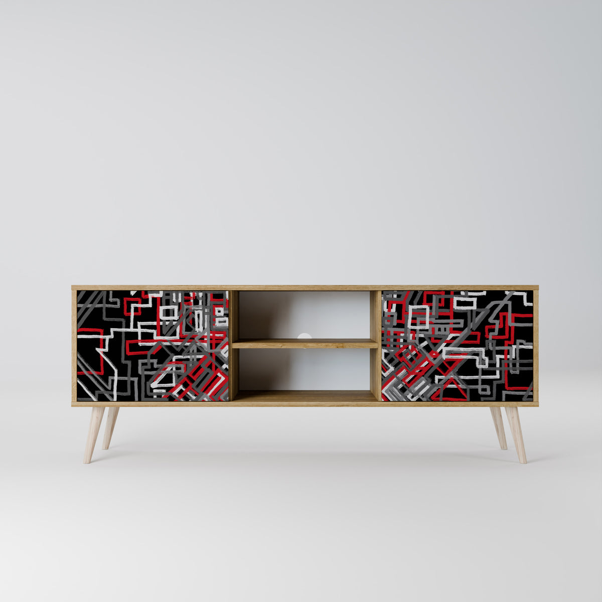 BROKEN LINES Mueble de TV de 2 Puertas