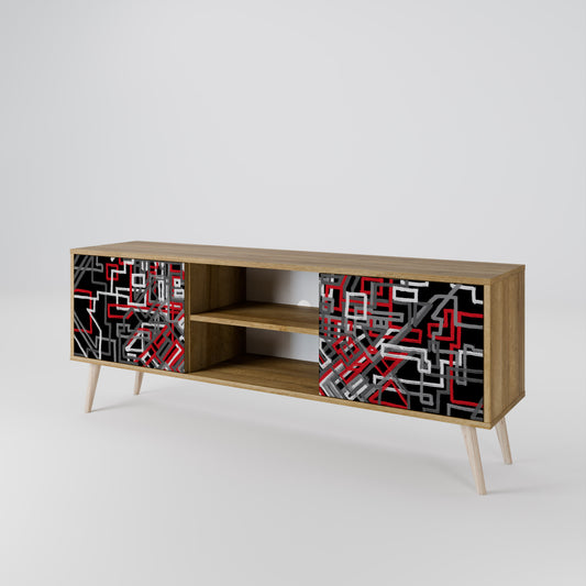 BROKEN LINES Mueble de TV de 2 Puertas