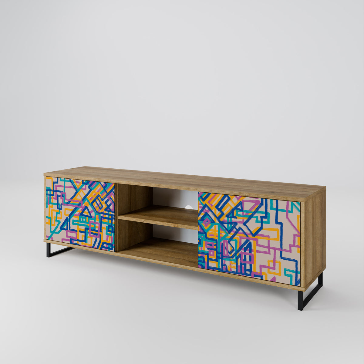 MEMORIES MAP Mueble de TV de 2 Puertas