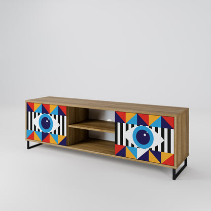 ABSTRACTION AND GEOMETRY Mueble de TV de 2 Puertas