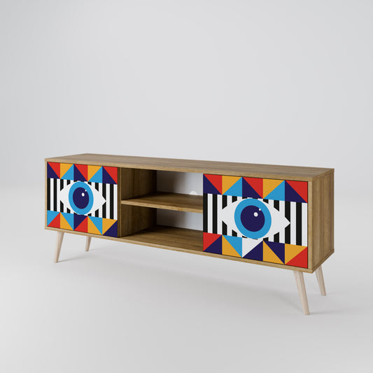 ABSTRACTION AND GEOMETRY Mueble de TV de 2 Puertas