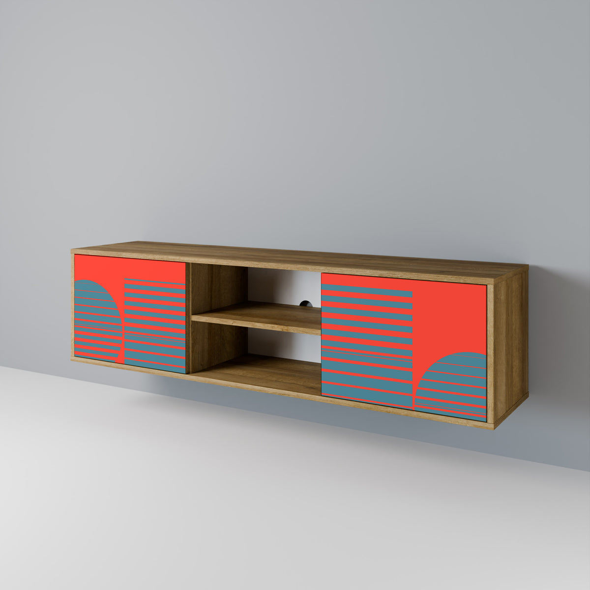 RISING GEOMETRY STARS Mueble de TV de 2 Puertas