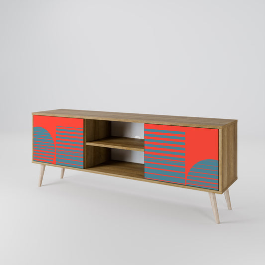 RISING GEOMETRY STARS Mueble de TV de 2 Puertas
