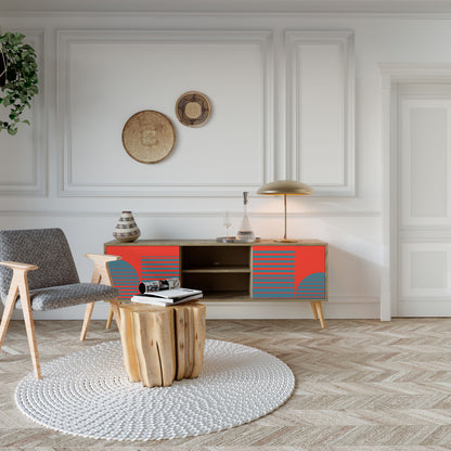 RISING GEOMETRY STARS Mueble de TV de 2 Puertas