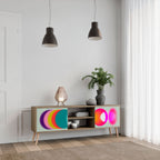 SYMPHONY OF COLORS Mueble de TV de 2 Puertas en Efecto Roble