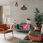 SYMPHONY OF COLORS Mueble de TV de 2 Puertas en Efecto Roble