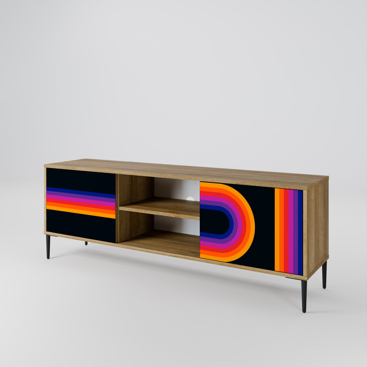 BLINDED BY THE LIGHTS Mueble de TV de 2 Puertas