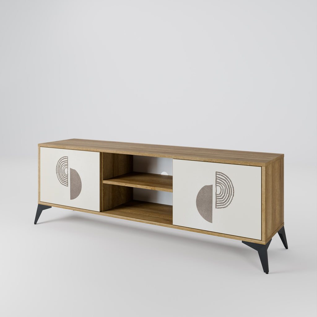 Mueble de TV de 2 puertas HARMONY ESSENCE con efecto roble