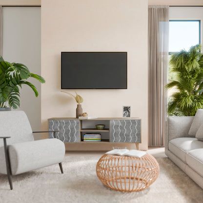 WAVES OF CONCRETE 2-Door TV Cabinet