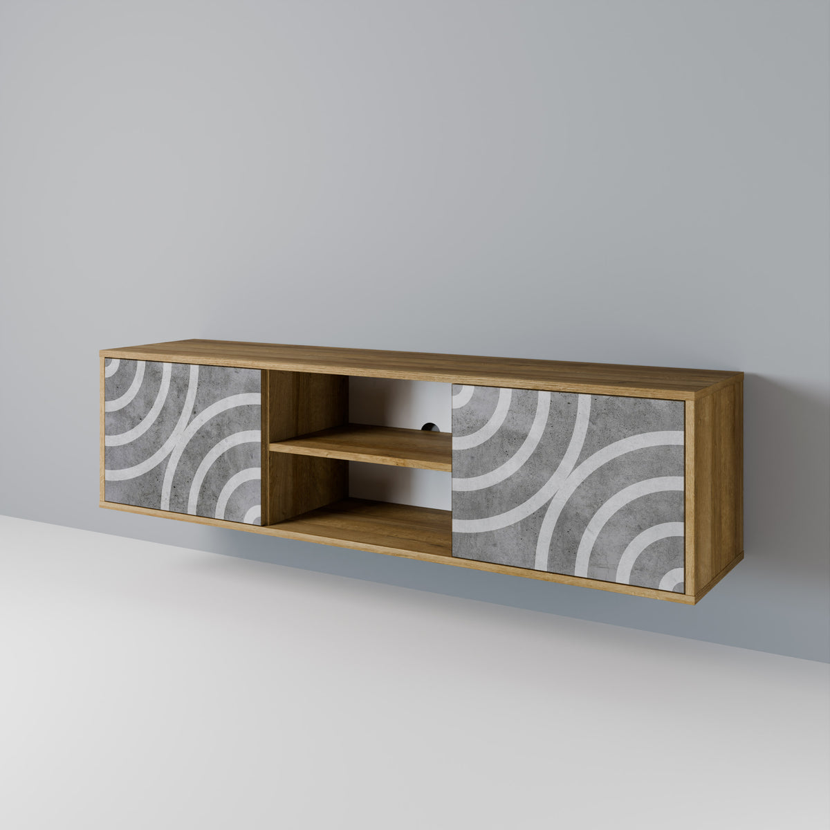 CIRCLE CONCRETE Mueble de TV de 2 Puertas