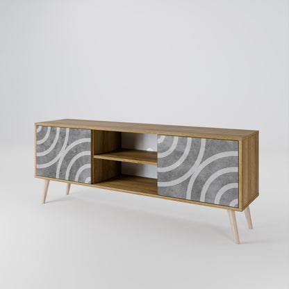 CIRCLE CONCRETE Mueble de TV de 2 Puertas
