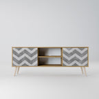 TOUGH ZIG ZAG Mueble de TV de 2 Puertas en Efecto Roble