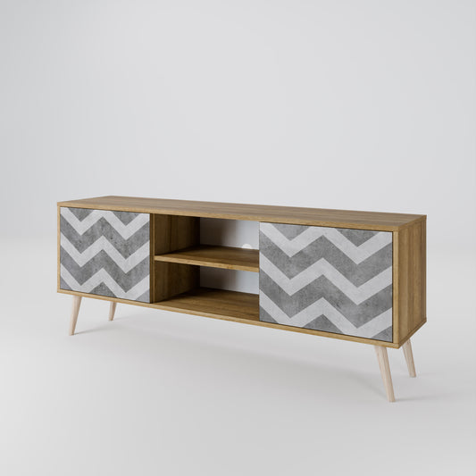TOUGH ZIG ZAG Mueble de TV de 2 Puertas